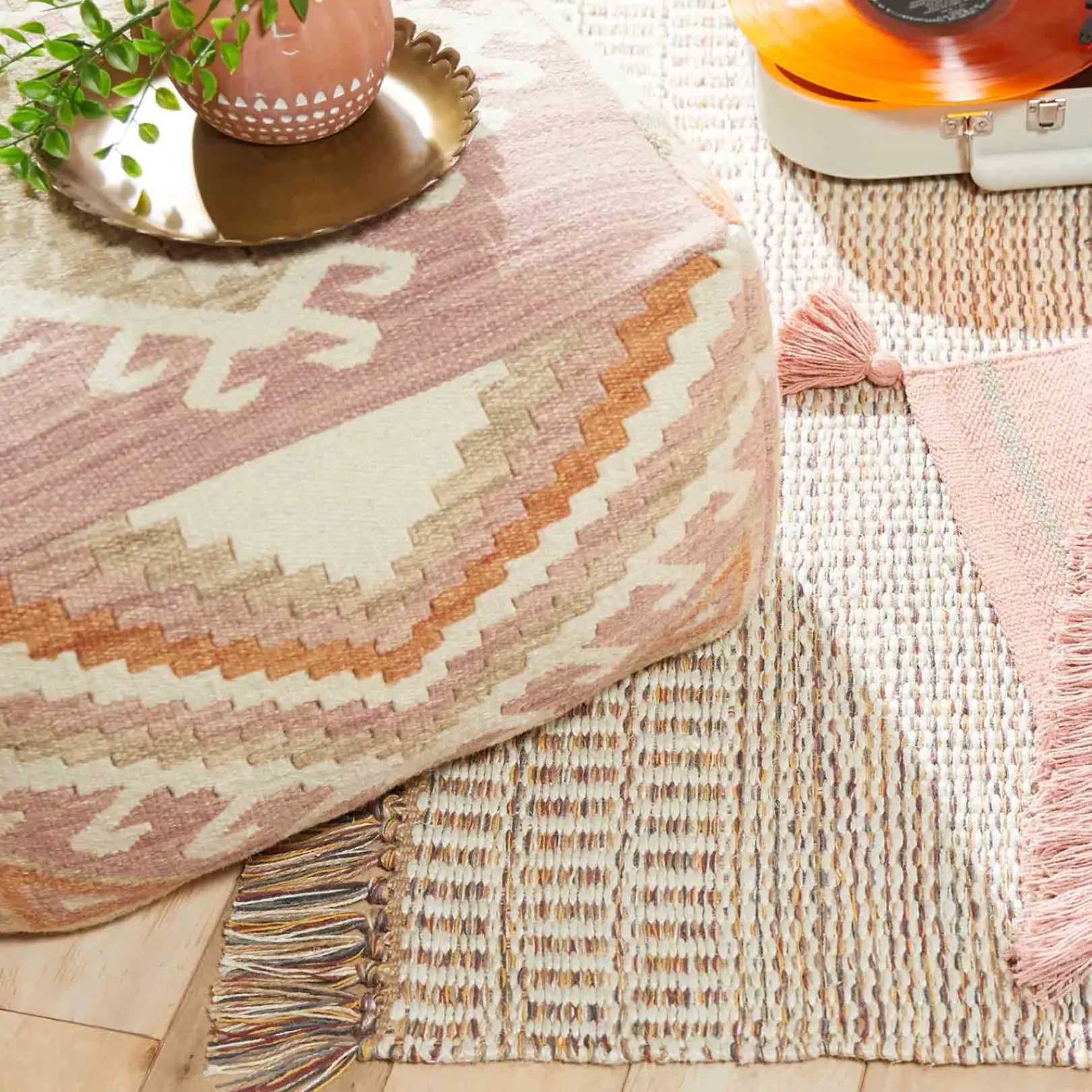 Online Tracey Boyd Woven Kilim Pouf, 20 13 Low Price Bedroom
