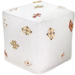New Tribal Embroidered Pouf, 18 Less Expensive Ottomans & Poufs