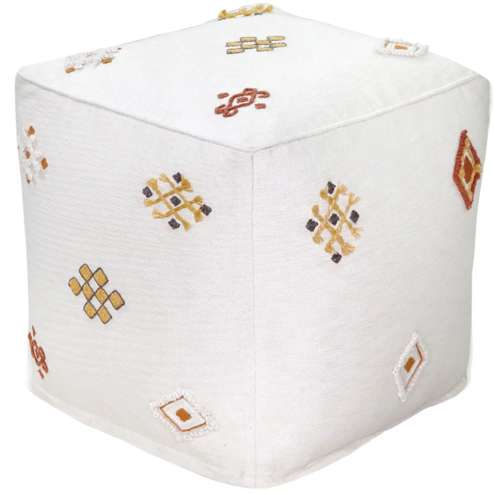 New Tribal Embroidered Pouf, 18 Less Expensive Ottomans & Poufs