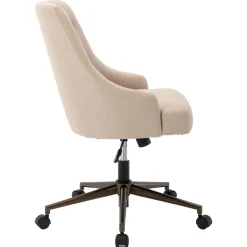 Online Tufted Cream Adjustable Office Chair Promotion Office