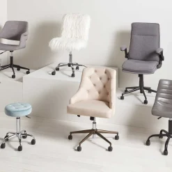 Online Tufted Cream Adjustable Office Chair Promotion Office