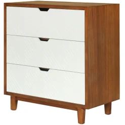 Best Two-Tone 3-Drawer Wooden Cabinet Featured Bedroom