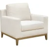 New Ty Pennington Knox Upholstered Wooden Accent Chair Discount Accent Chairs