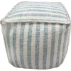 Discount Ty Pennington Lex Blue Striped Square Pouf, 16 Less Expensive Ottomans & Poufs
