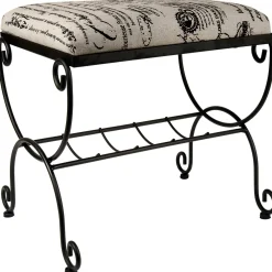 Vanity Bench French Script Promotion Stools & Benches