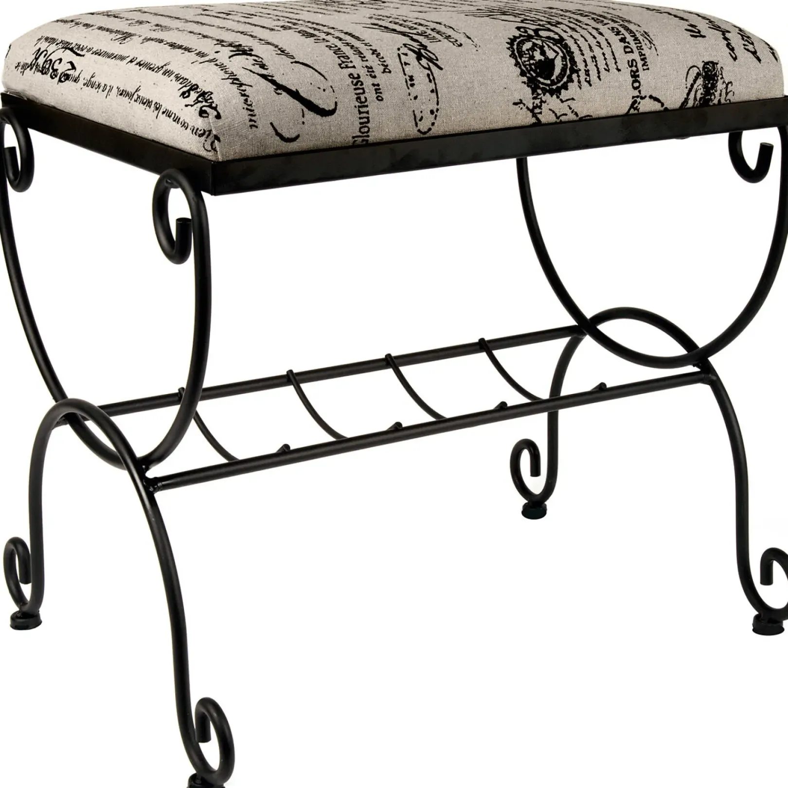 Vanity Bench French Script Promotion Stools & Benches