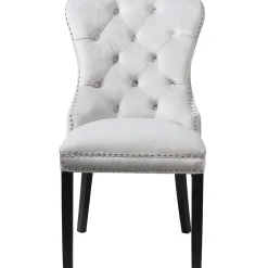 Best Velvet Grey Tufted Ring Back Dining Chair Discount Online Dining Chairs & Benches