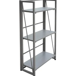 Outlet Vienna 3-Tier Grey Folding Bookshelf Exquisite Gifts Office