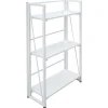 Vienna 3-Tier White Folding Bookshelf Outlet Office