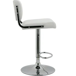 Online Warren White Faux Leather Adjustable Barstool Less Expensive Dining Chairs & Benches
