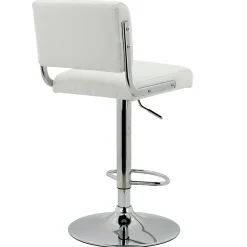 Online Warren White Faux Leather Adjustable Barstool Less Expensive Dining Chairs & Benches
