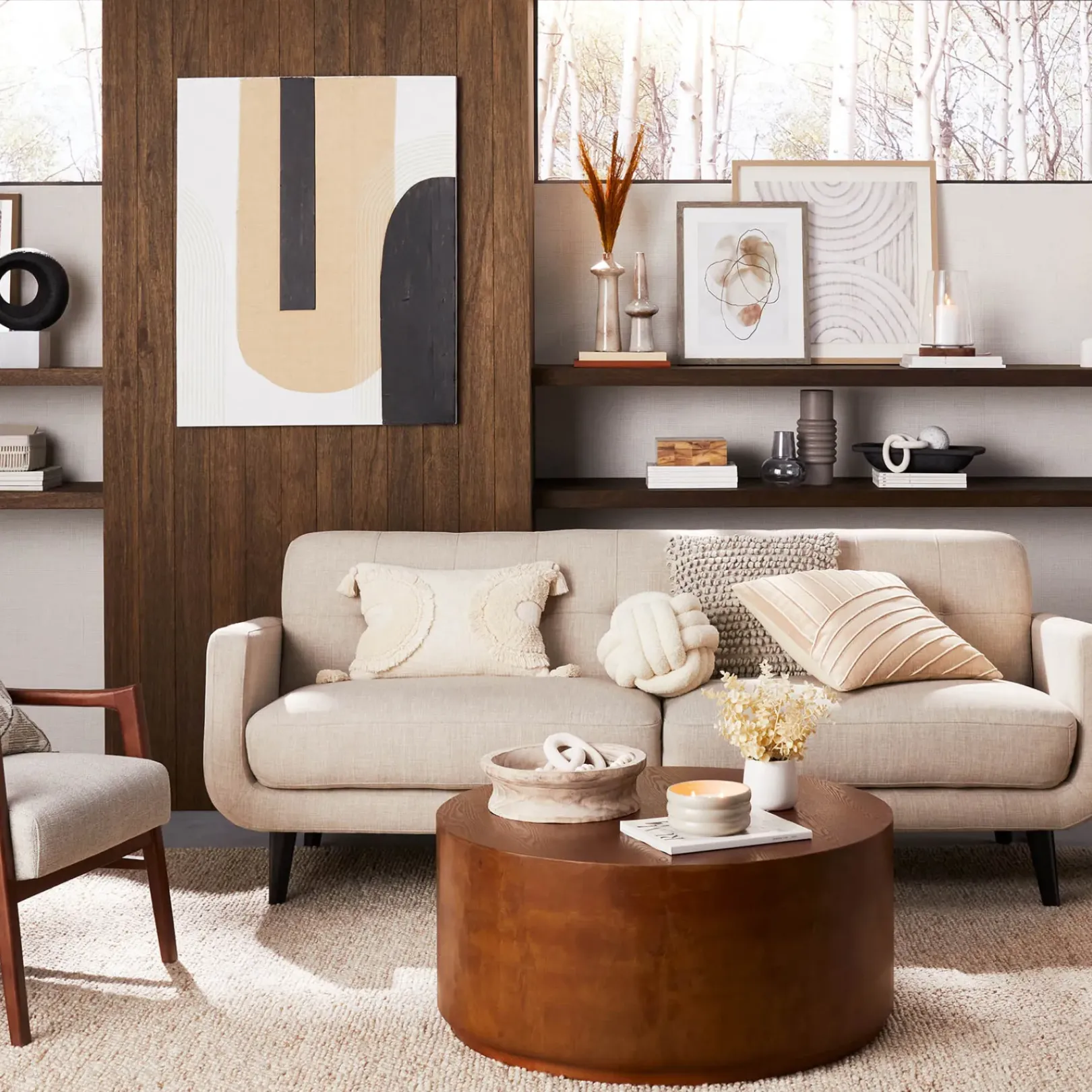 New Winslow Round Drum Coffee Table Flash Sale Coffee & End Tables
