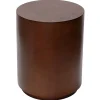 Best Winslow Round Wooden End Table, Brown Bargain Sale Coffee & End Tables