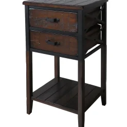 Online Wood And Metal X-Side Table Less Expensive Accent Tables