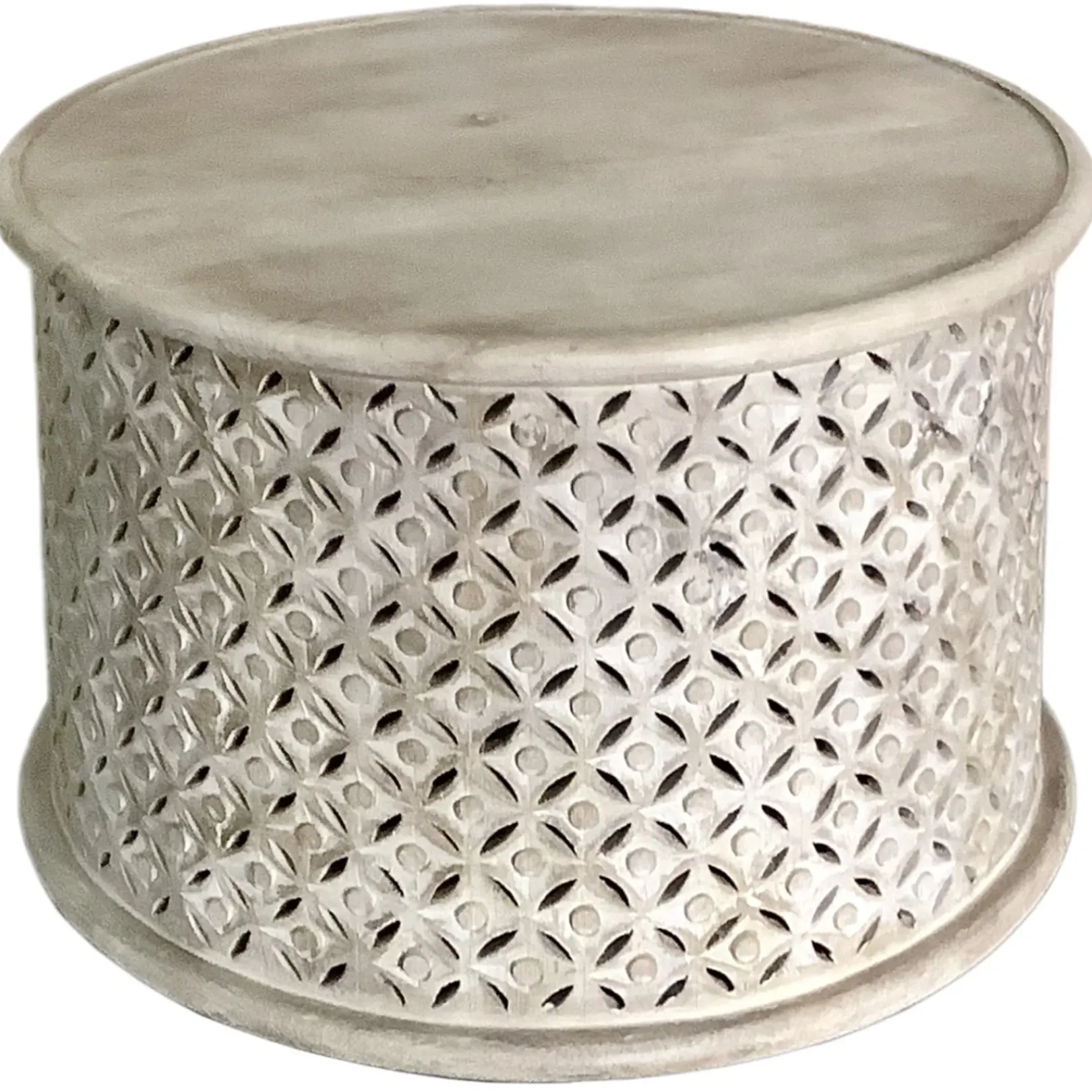 Clearance Wood Cutout Drum Coffee Table Online Discount Coffee & End Tables