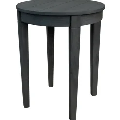 Outlet Wooden Slat Round End Table Online Discount Coffee & End Tables