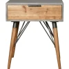 Outlet Wood/Metal 1-Drawer Table Exquisite Gifts Accent Tables