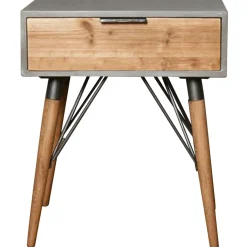 Outlet Wood/Metal 1-Drawer Table Exquisite Gifts Accent Tables