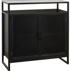 Online 32X34 Blk Mtl 2Dr Display Cab Featured Cabinets & Chests