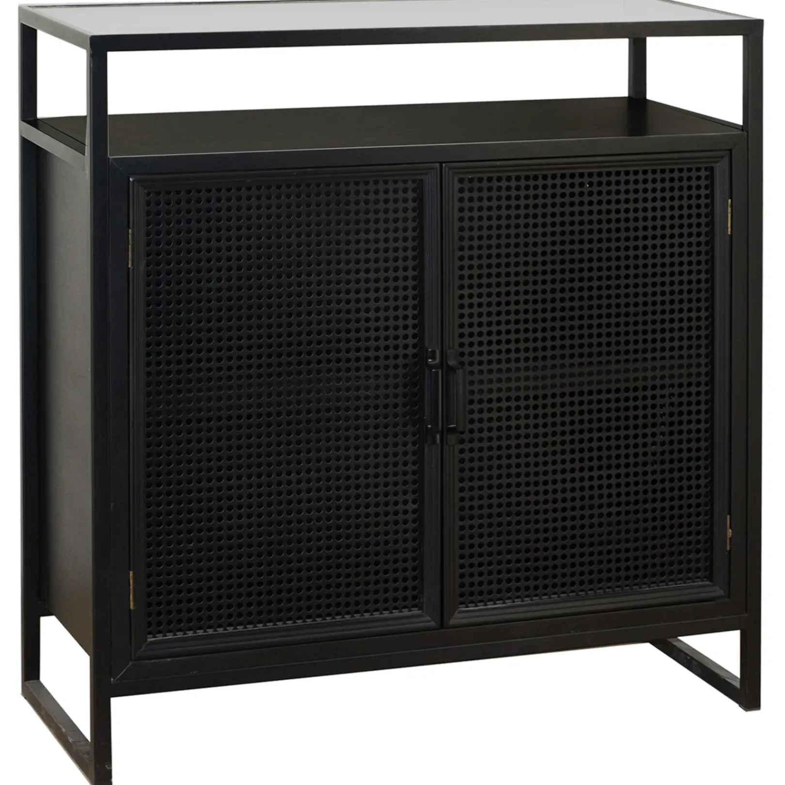 Online 32X34 Blk Mtl 2Dr Display Cab Featured Cabinets & Chests