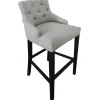 York Grey Upholstered Tufted Barstool Bargain Sale Barstools