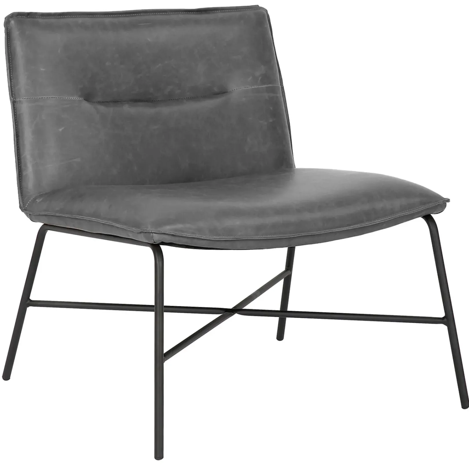 Sale Zoey Black Faux Leather Armless Accent Chair Low Price Accent Chairs