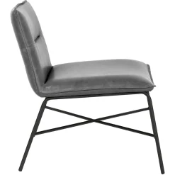 Sale Zoey Black Faux Leather Armless Accent Chair Low Price Accent Chairs