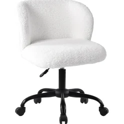 New Aubrey White Sherpa Office Chair Featured Office