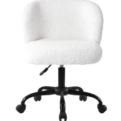 New Aubrey White Sherpa Office Chair Featured Office
