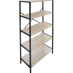 Clearance Honeybloom Burnaby 4-Tier Wood & Metal Shelf Opening Sales Office
