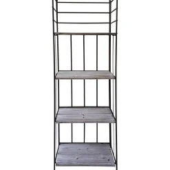 Best 63In. Metal Baker Rack With Folding Wood Top Shelves Featured Baker'S Racks & Bar Carts