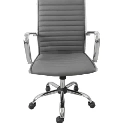 Outlet Maxwell Adjustable Faux Leather Office Chair, Grey Bargain Sale Office