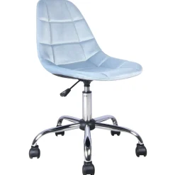 Olivia Blue Velvet Office Chair Exquisite Gifts Office
