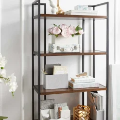 New Parkview 5 Tier Metal & Wood Veneer Bookshelf Opening Sales Office