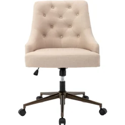 Online Tufted Cream Adjustable Office Chair Promotion Office
