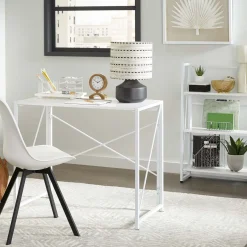 Vienna 3-Tier White Folding Bookshelf Outlet Office